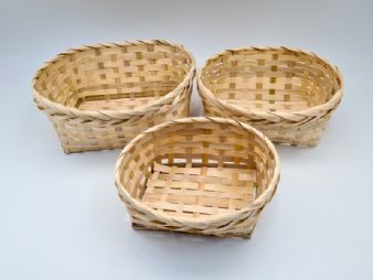 סט שלישיה סלסלאות קש