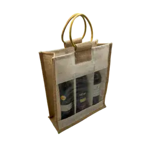 תיק יוטה ל-3 יינות- 30X36+12
