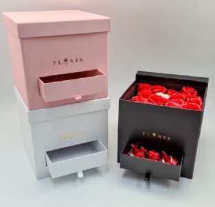 קופסת פלאוור עם מגירה