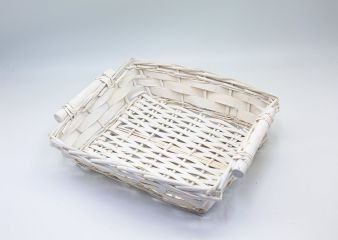 סלסלה מלבנית לבנה