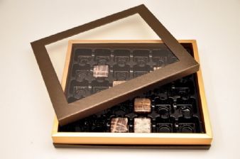 קופסת פרלינים מהודרת 30- חום