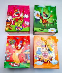 שקית קרטון פורים + שקית צלופן וסרט משיכה