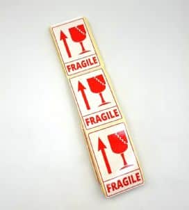 מדבקות "FRAGILE" - (50 יח')