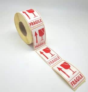 מדבקות "FRAGILE"- (1000 יח')