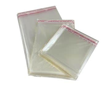 שקיות צלופן עם פס דבק 10X20