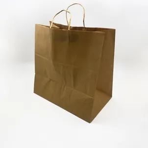 שקיות נייר טבעי 40X40+25 תחתית רחבה