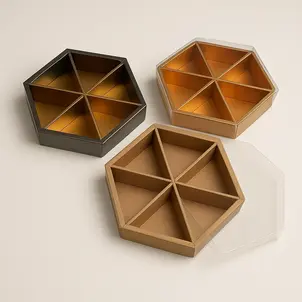 קופסא מחולקת ל-6 בצורת משושה