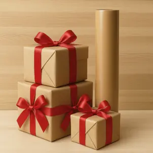 גליל נייר עטיפה חום קרפט- 60 ס"מ - 100 מטר