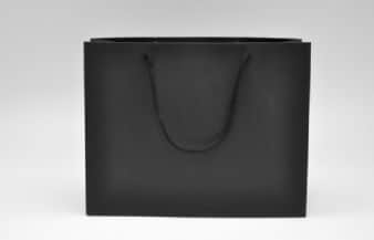 שקית קרטון עדן שחור 28X24+8