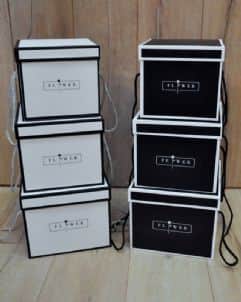 סט שלישיה פלאוור שחור \ לבן